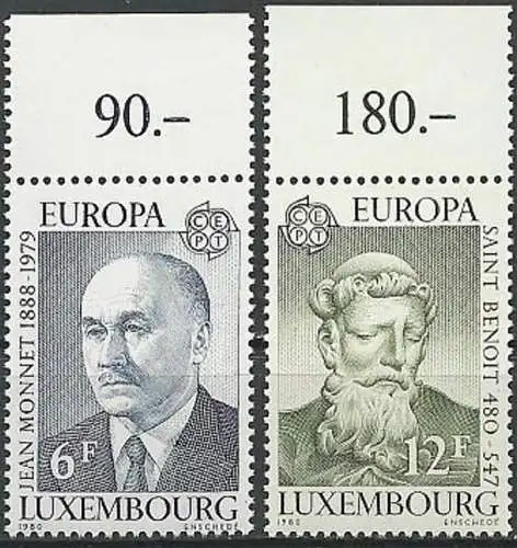 LUXEMBURG 1980 Mi-Nr. 1009/10 ** MNH - CEPT