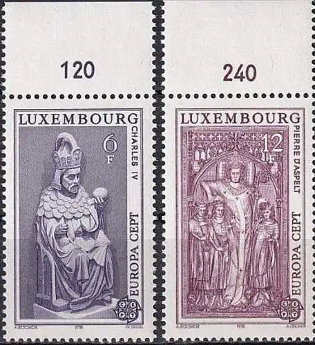 LUXEMBURG 1978 Mi-Nr. 967/68 ** MNH