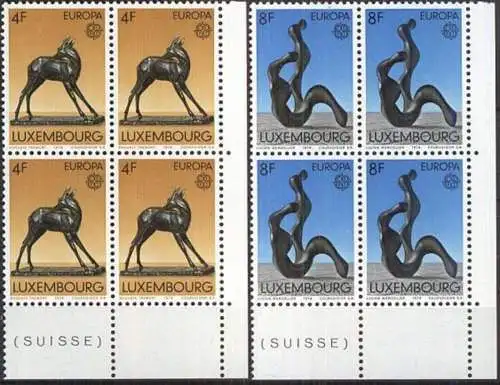 LUXEMBURG 1974 Mi-Nr. 882/83 Viererblock ** MNH