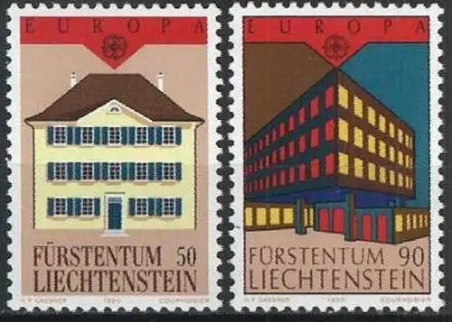 LIECHTENSTEIN 1990 Mi-Nr. 984/85 ** MNH - CEPT