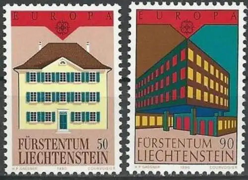 LIECHTENSTEIN 1990 Mi-Nr. 984/85 ** MNH - CEPT
