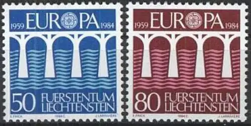 LIECHTENSTEIN 1984 Mi-Nr. 837/38 ** MNH - CEPT