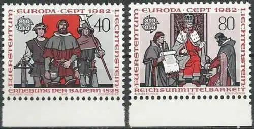 LIECHTENSTEIN 1982 Mi-Nr. 791/92 ** MNH - CEPT