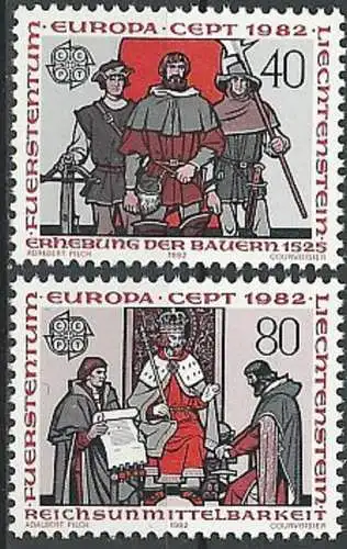 LIECHTENSTEIN 1982 Mi-Nr. 791/92 ** MNH - CEPT