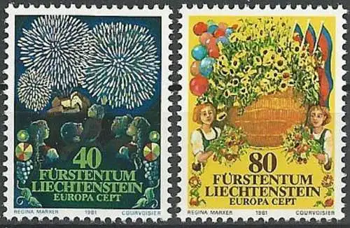 LIECHTENSTEIN 1981 Mi-Nr. 764/65 ** MNH - CEPT