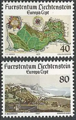 LIECHTENSTEIN 1977 Mi-Nr. 667/68 ** MNH - CEPT