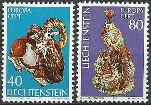 LIECHTENSTEIN 1976 Mi-Nr. 642/43 ** MNH - CEPT