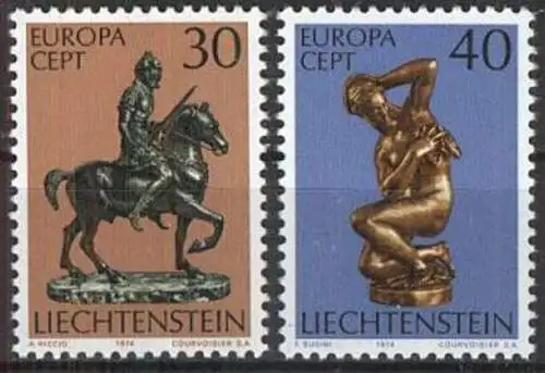 LIECHTENSTEIN 1974 Mi-Nr. 600/01 ** MNH -  CEPT