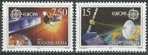 JUGOSLAWIEN 1991 Mi-Nr. 2476/77 ** MNH - CEPT