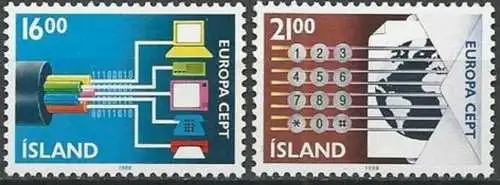 ISLAND 1988 Mi-Nr. 682/83 ** MNH - CEPT