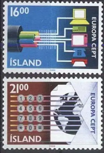 ISLAND 1988 Mi-Nr. 682/83 ** MNH - CEPT