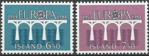 ISLAND 1984 Mi-Nr. 614/15 ** MNH - CEPT