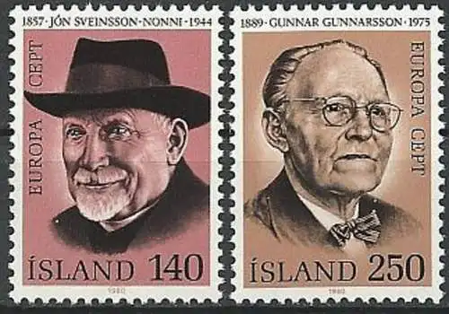 ISLAND 1980 Mi-Nr. 552/53 ** MNH - CEPT