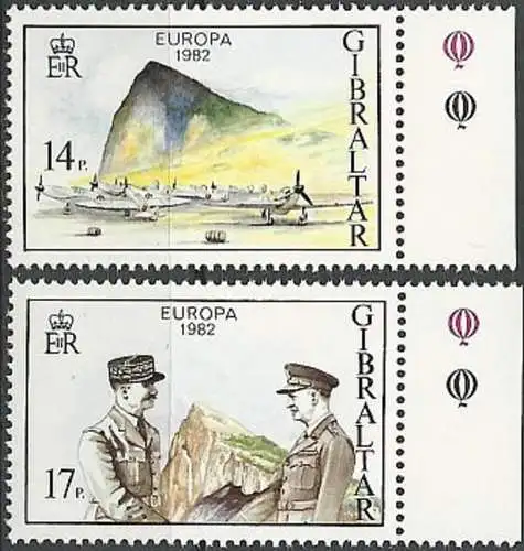 GIBRALTAR 1982 Mi-Nr. 451/52 ** MNH - CEPT