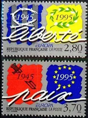 FRANKREICH 1995 Mi-Nr. 3084/85 ** MNH - CEPT