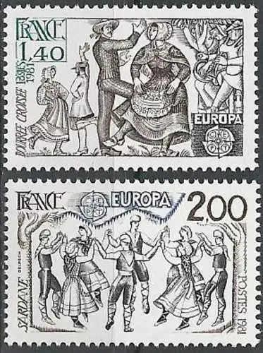 FRANKREICH 1981 Mi-Nr. 2259/60 ** MNH - CEPT