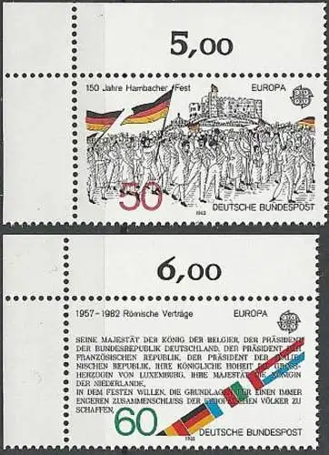 DEUTSCHLAND 1982 Mi-Nr. 1130/31 ** MNH - CEPT