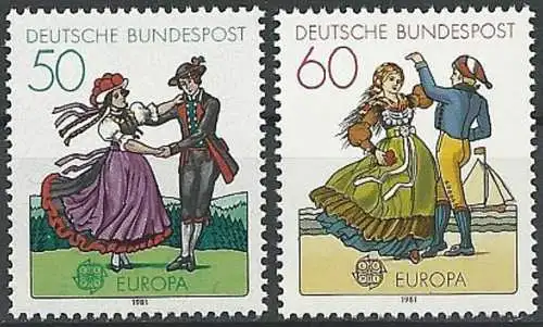DEUTSCHLAND 1981 Mi-Nr. 1096/97 ** MNH - CEPT