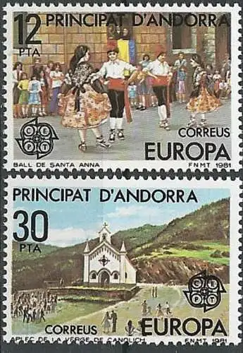 SPAN. ANDORRA 1981 Mi-Nr. 138/39 ** MNH - CEPT