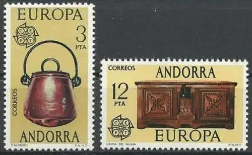 SPAN. ANDORRA 1976 Mi-Nr. 101/02 ** MNH - CEPT