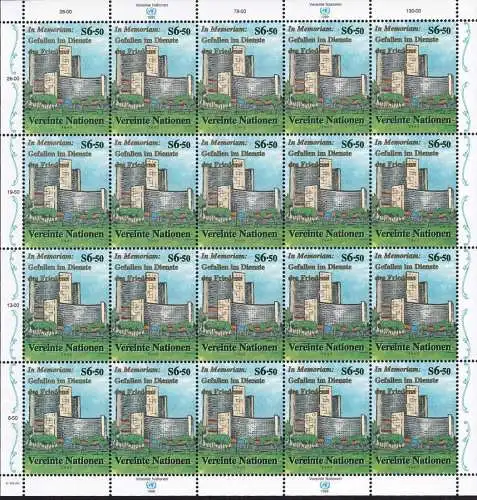 UNO WIEN 1999 Mi-Nr. 298 Kleinbogen ** MNH