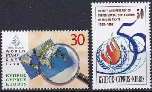 ZYPERN 1998 Mi-Nr. 918/19 A ** MNH