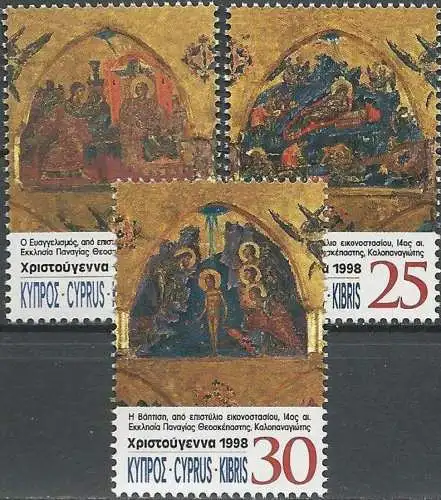 ZYPERN 1998 Mi-Nr. 920/22 ** MNH