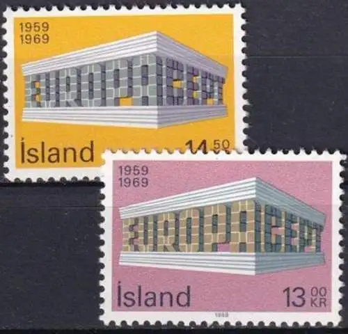 ISLAND 1969 Mi-Nr. 428/29 ** MNH