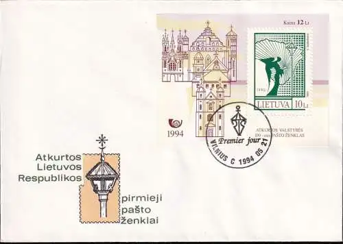 LITAUEN 1994 Mi-Nr. Block 4 FDC