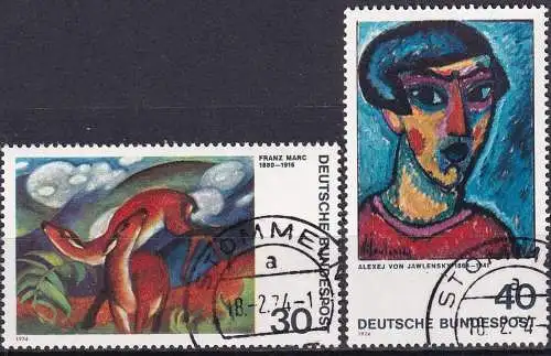 DEUTSCHLAND 1974 Mi-Nr. 798/99 o used