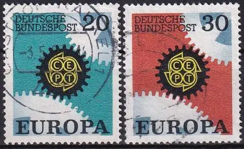 DEUTSCHLAND 1967 Mi-Nr. 533/34 o used