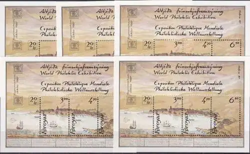 FÄRÖER 1986 Mi-Nr. Block 2 5 Stück ** MNH