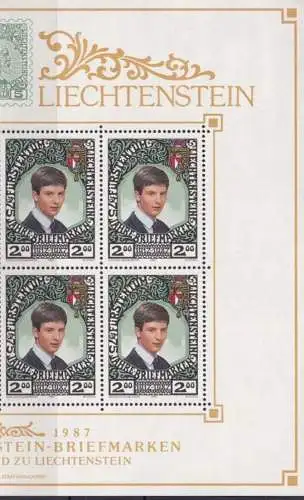 LIECHTENSTEIN 1987 Mi-Nr. 921 Viererblock ** MNH