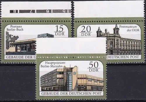 DDR 1988 Mi-Nr. 3145/47 ** MNH