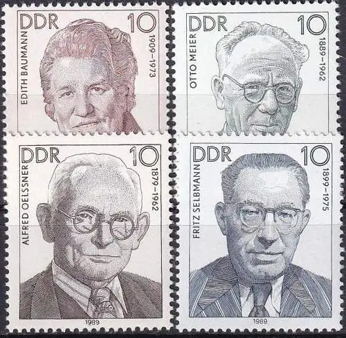 DDR 1989 Mi-Nr. 3222/25 ** MNH
