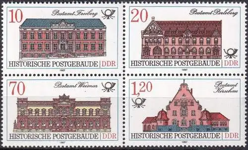 DDR 1987 Mi-Nr. 3067/70 ** MNH