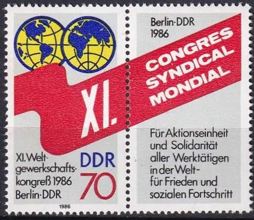 DDR 1986 Mi-Nr. 3049 ** MNH