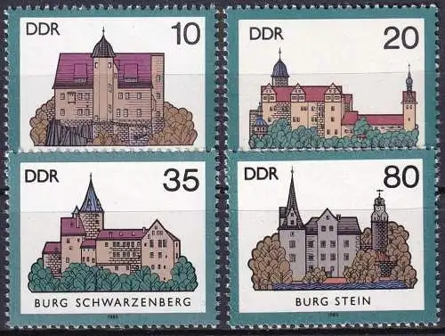 DDR 1985 Mi-Nr. 2976/79 ** MNH