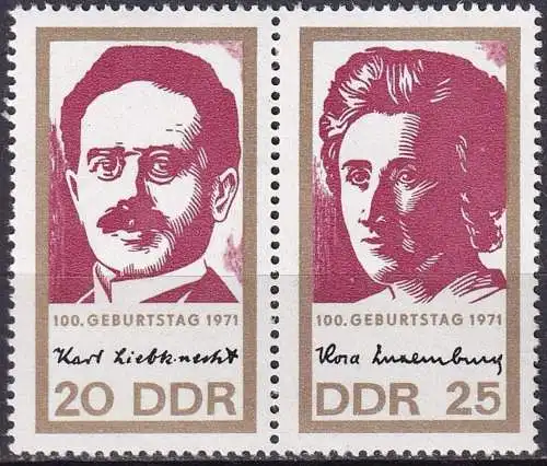 DDR 1971 Mi-Nr. 1650/51 ** MNH