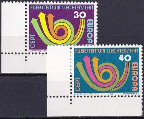 LIECHTENSTEIN 1973 Mi-Nr. 579/80 ** MNH