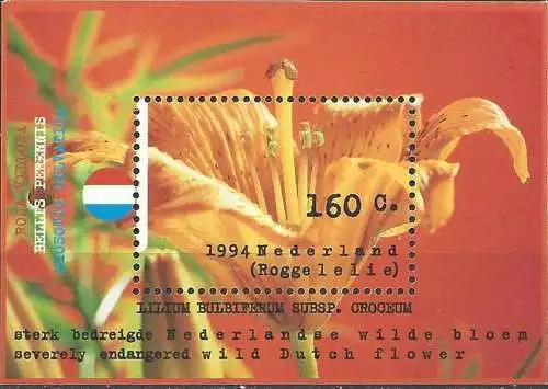 NIEDERLANDE 1994 Mi-Nr. Block 40 ** MNH
