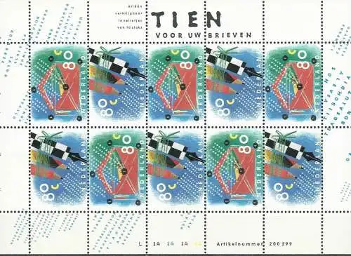 NIEDERLANDE 1993 Mi-Nr. 1488-89 Kleinbogen ** MNH