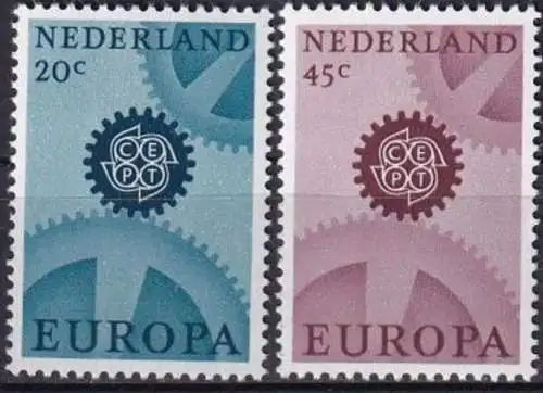NIEDERLANDE 1967 Mi-Nr. 878/79 y ** MNH