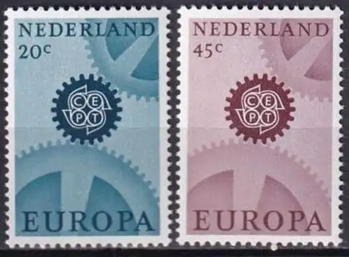 NIEDERLANDE 1967 Mi-Nr. 878/79 x ** MNH