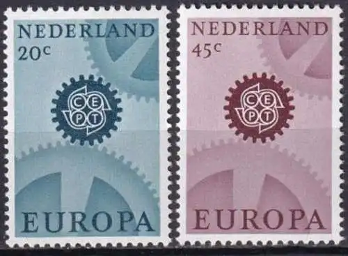 NIEDERLANDE 1967 Mi-Nr. 878/79 x ** MNH