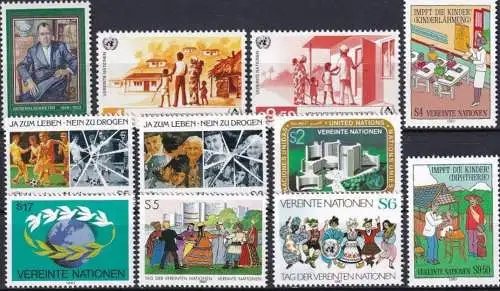 UNO WIEN 1987 Mi-Nr. 68-78 kompletter Jahrgang/complete year set ** MNH