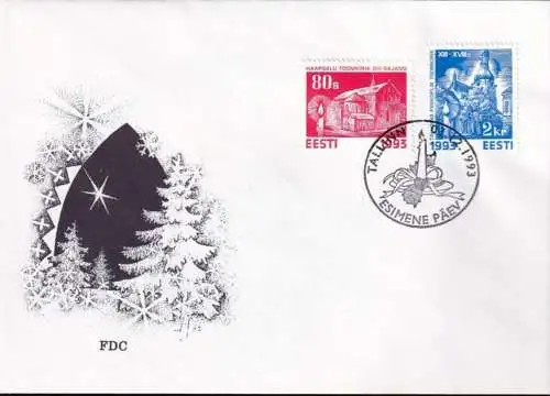 ESTLAND 1993 Mi-Nr. 216/17 FDC