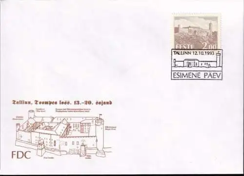 ESTLAND 1993 Mi-Nr. 213 FDC