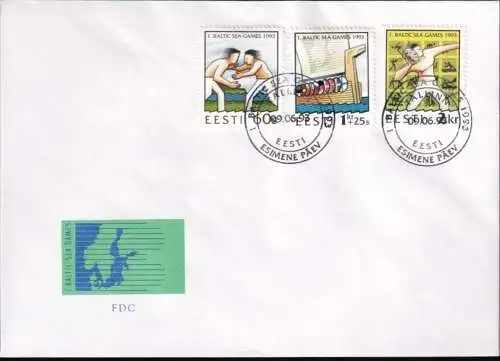 ESTLAND 1998 Mi-Nr. 207/09 FDC