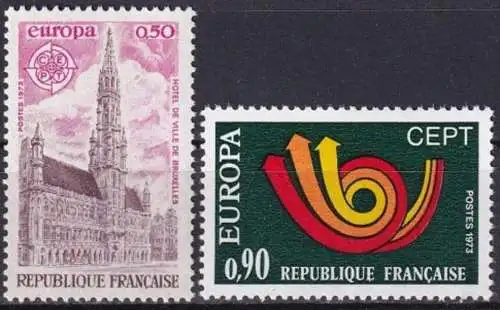 FRANKREICH 1973 Mi-Nr. 1826/27 ** MNH